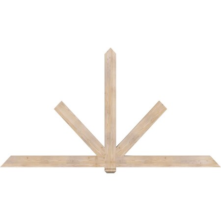 Ekena Millwork Kennewick Smooth Timber Gable Bracket, Douglas Fir, 108"W x 58"H x 3 1/2"D x 5 1/2"F, 13/12 Pitch GBW108X58X0406KEN00SDF